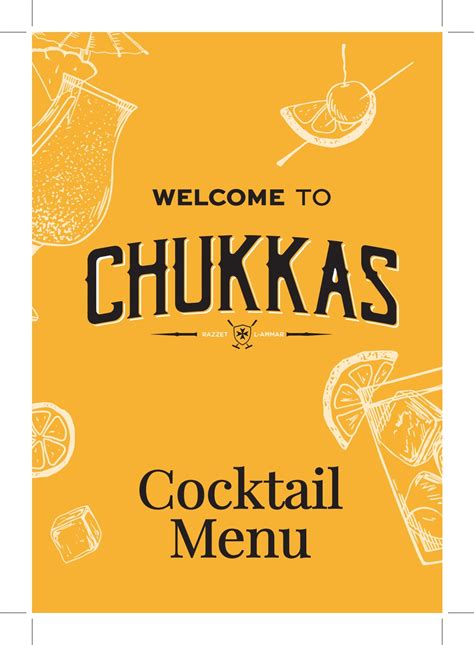 chukkas menu.